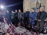 حضور فرماندار اردبیل در آیین عزاداری بقعه شیخ کلخوران؛ تکریم پیرغلامان حسینی در شب پنجم محرم