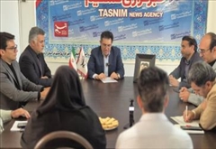 حضور فرماندار اردبیل در دفتر خبرگزاری تسنیم به مناسبت روز خبرنگار
